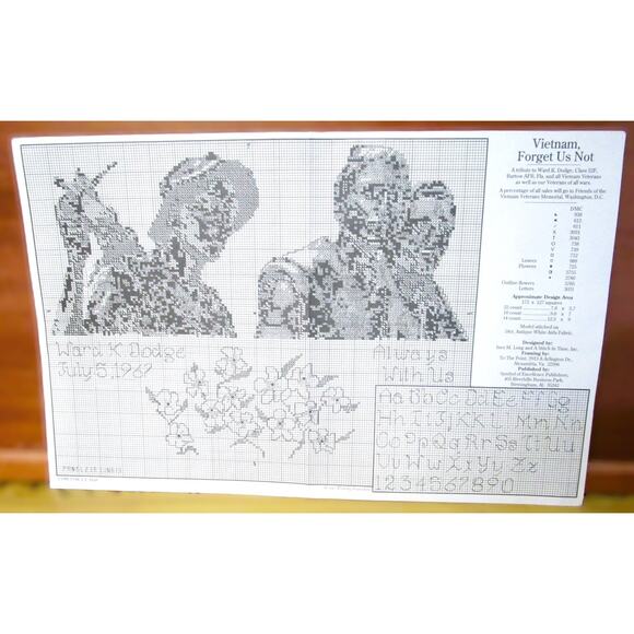 Brittany Inspirations Cross Stitch Kit Vietnam Forget Us Not Design by Inez Long - Picture 2 of 5